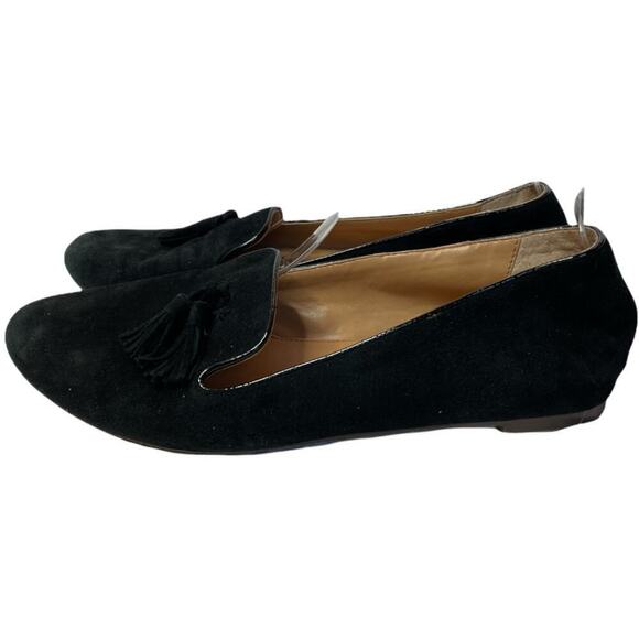 J. Crew Factory Black Suede Tassel Loafers - Size 9.5 - Picture 3 of 7